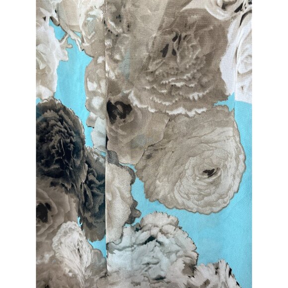 Ro and De Top Womens Small Shirt Blouse Blue Brown Floral Sleeveless Casual Work - Picture 13 of 13